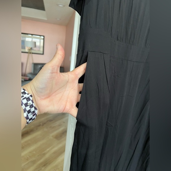Torrid Challis Flutter Sleeve Jumpsuit in Black Size 3x New With Tags - Picture 5 of 10